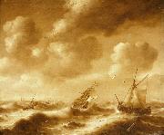 Hendrick van Anthonissen Shipping in a Gale oil painting reproduction